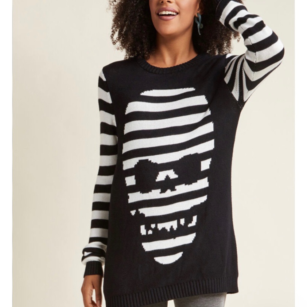 ModCloth Banned Heads Up Long Sleeve Tunic, XL